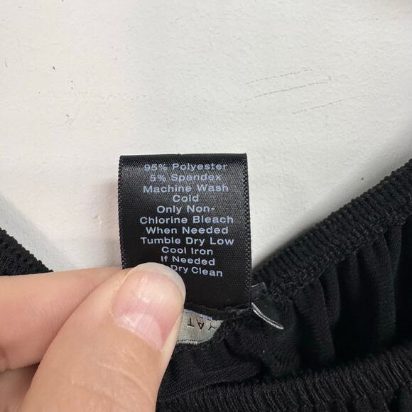 Ann Taylor Factory Black Sleeveless Scoop Neck Elastic Waist Tank Womens XS - Picture 5 of 6